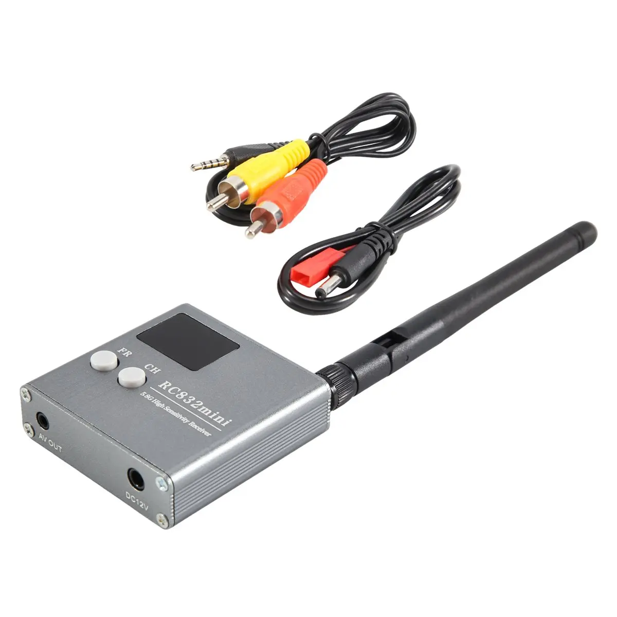AA80 RC832Mini 4.9-5.8G 56CH High Sensitivity Receiver Wireless Receiver with A/V and Power Cable for FPV Multirotor