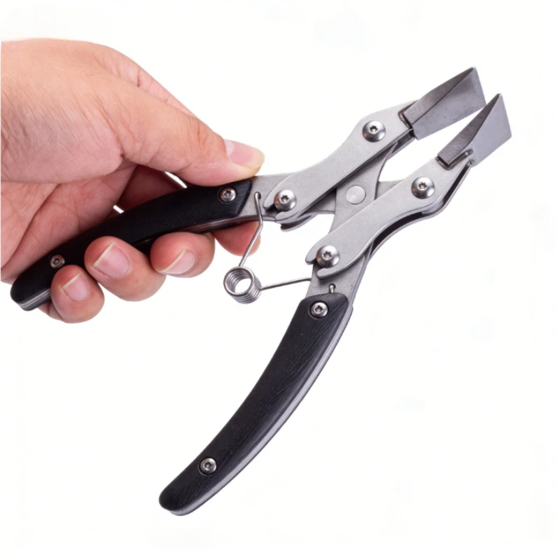 Stainless Steel Parallel Clamp Leather Edge Folding Tool for DIY Craft Frame Alignment