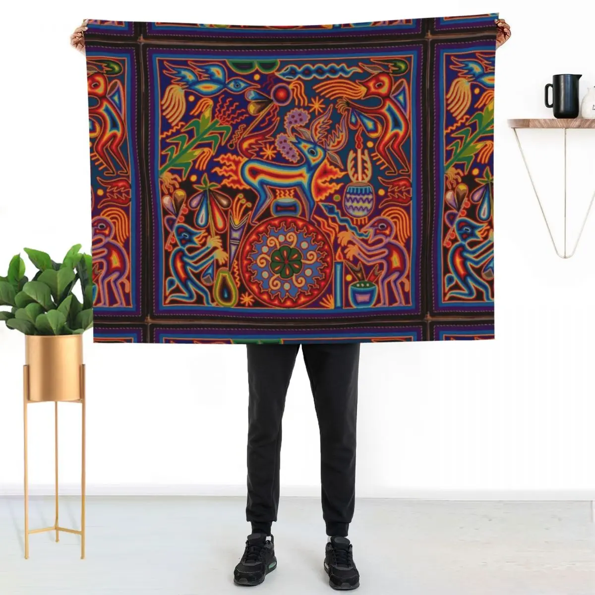 

Huichol Throw Blanket Warm Comfortable Blanket for Office Napping