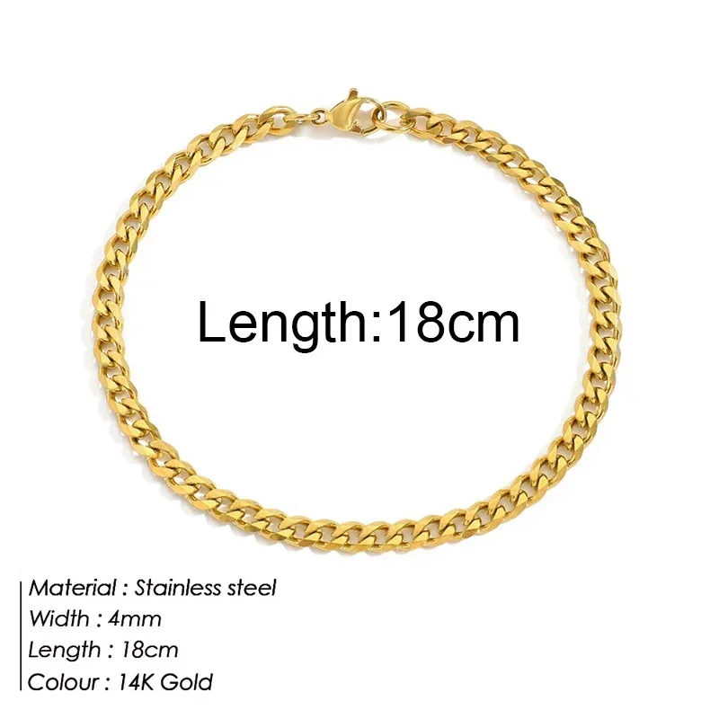 Women's Golden Name Initial Letter Pendant Bracelet