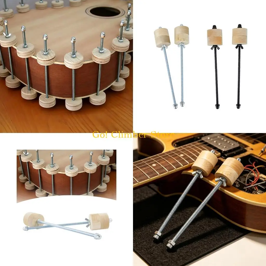 Q84C Wooden Guitar Repair Clamps with Adjustable Threaded Contact Rods