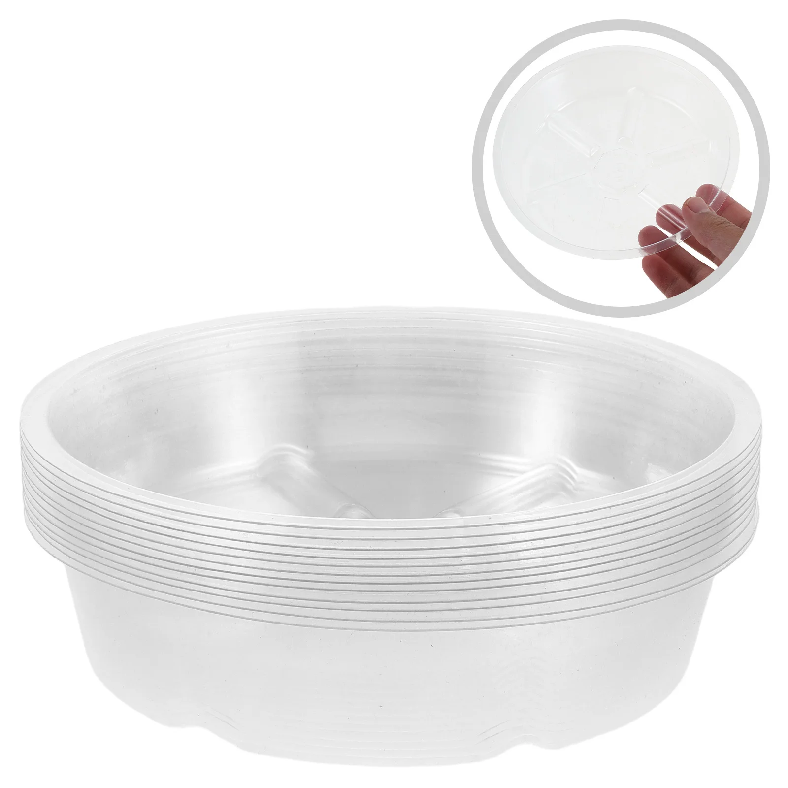 

Heavy Duty Plastic Flower Pot Trays Assorted Colors Leak Proof Plant Saucers for Indoor Outdoor Gardening Easy to Clean