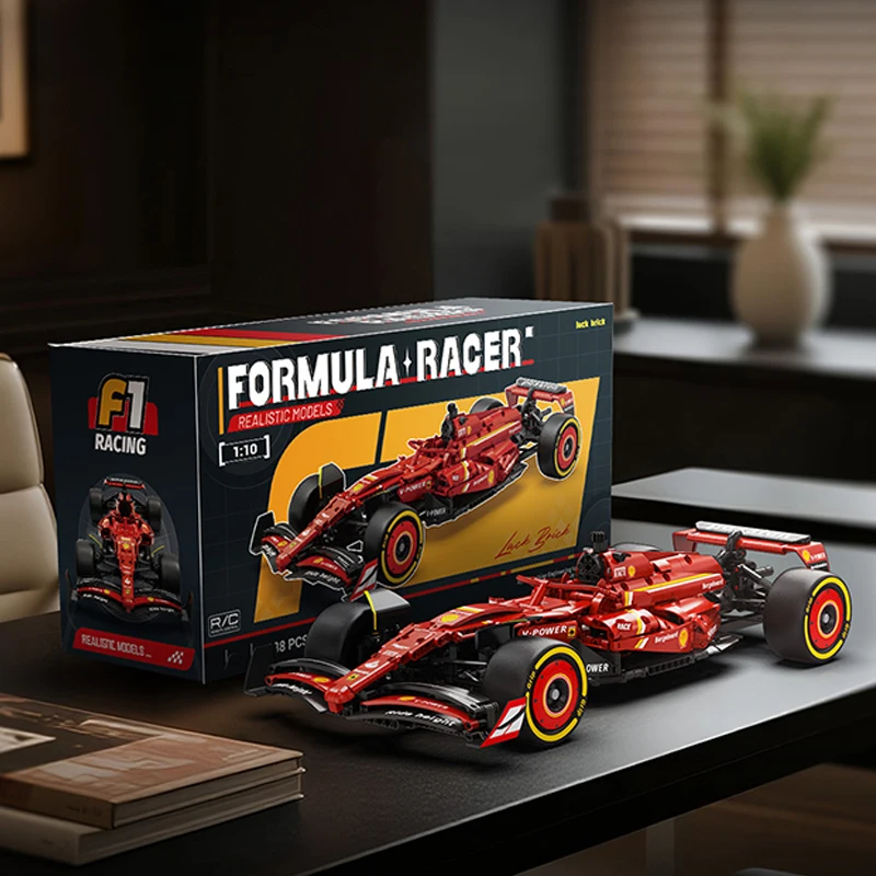 

New 1:10 Super Racing Formula Cars Building Blocks Technical Building Model Christmas Gifts for Boys Kids Children Creative Toys
