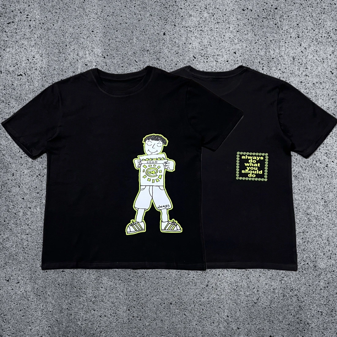 Pop Summer AD 2026 WYSD Short-sleeved Sun Roll Fun Printed American High Street Skateboard Cotton Round-neck T-shirt