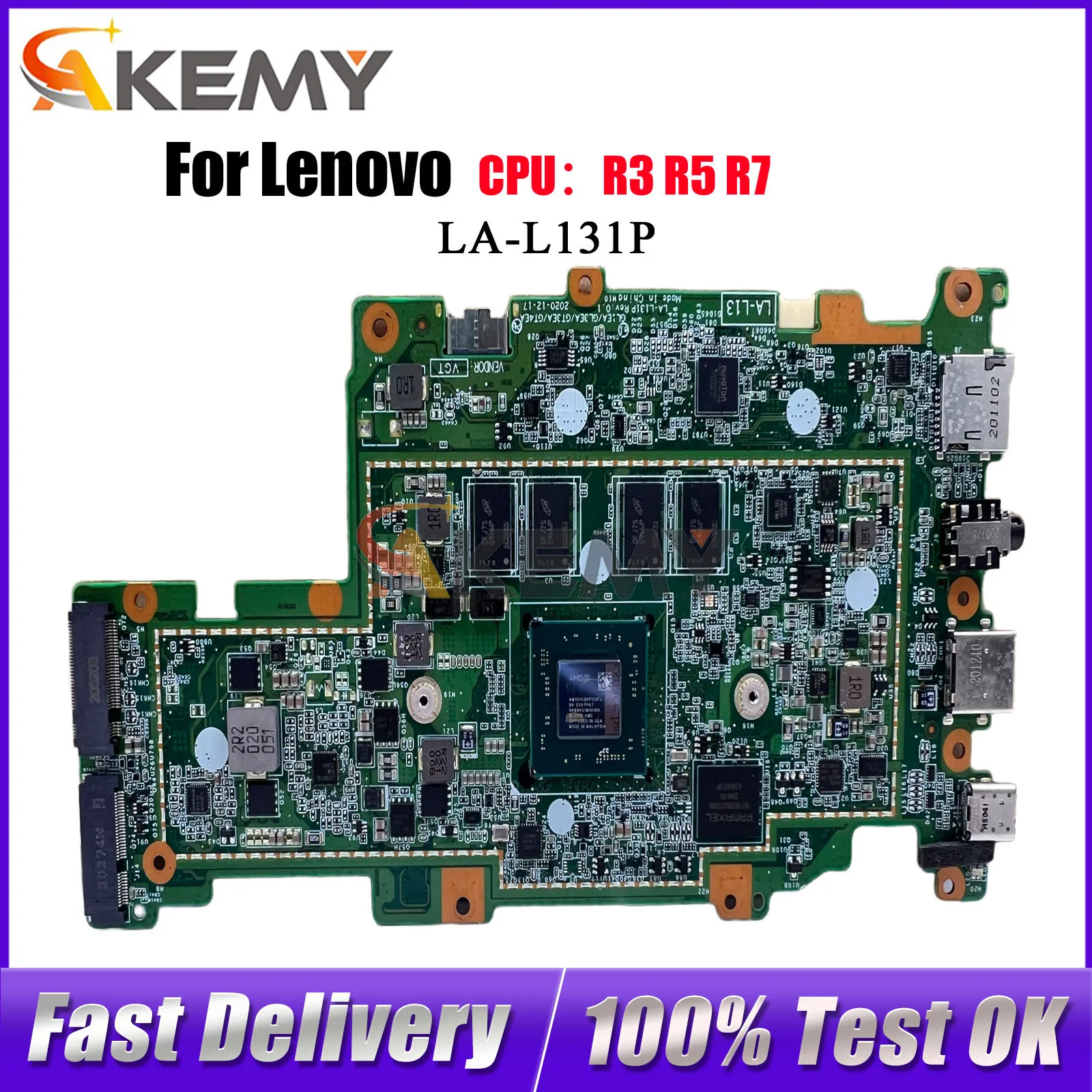 

Материнская плата для ноутбука Lenovo 14e Chromebook Gen 2 LA-L131P с процессором AMD 4 ГБ 8 ГБ ОЗУ 32 ГБ 64 ГБ SSD 100% протестировано, ОК