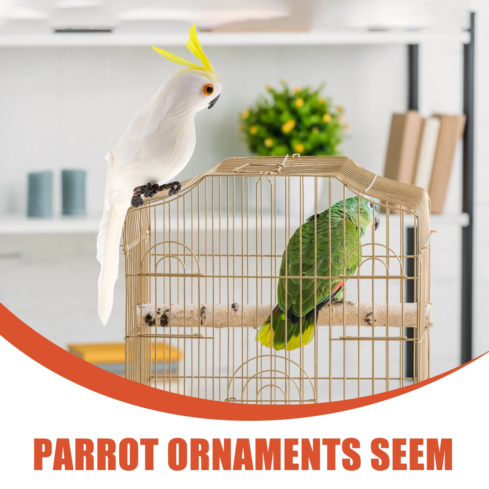 

Lifelike Parrot Ornament Foamed Feathered Garden Bird Statue Decorative Adornment Artificial Bird For Outdoor Home Office Garden