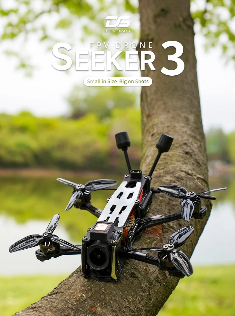 

DeepSpace SEEKER3 Freestyle FPV Drone 3inch DJI O4 pro Compatible Analog PNP System with GPS 4S Battery Sub-250g Drone