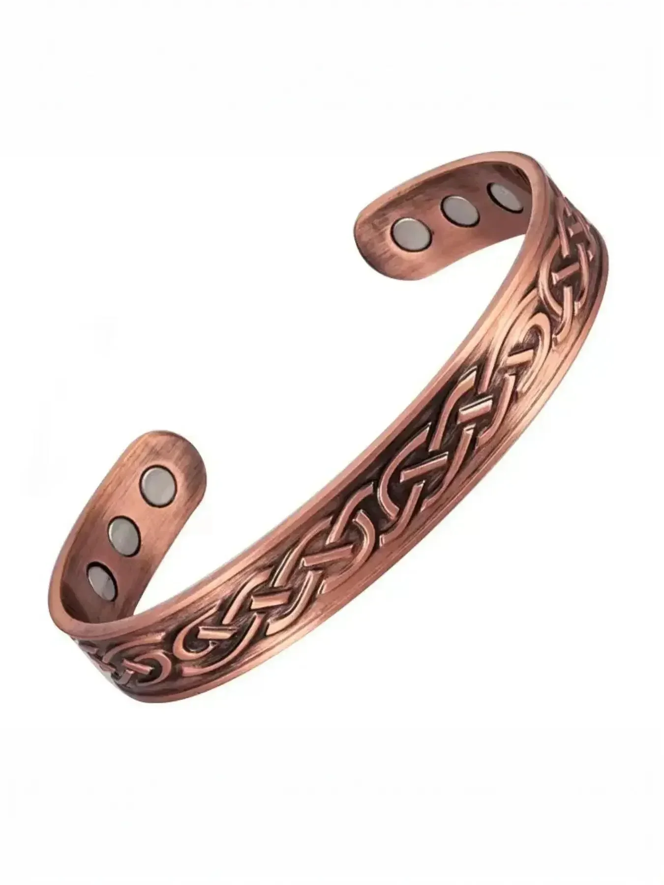 Men's Vintage Carved Copper Magnetic Energy Bracelet, Energy Healing Bracelet, Men Jewelry, Bracelets Jewelry, Adjustable with 6 Magnets, Promotes Circulation, Perfect for Festivals, Parties, Travel