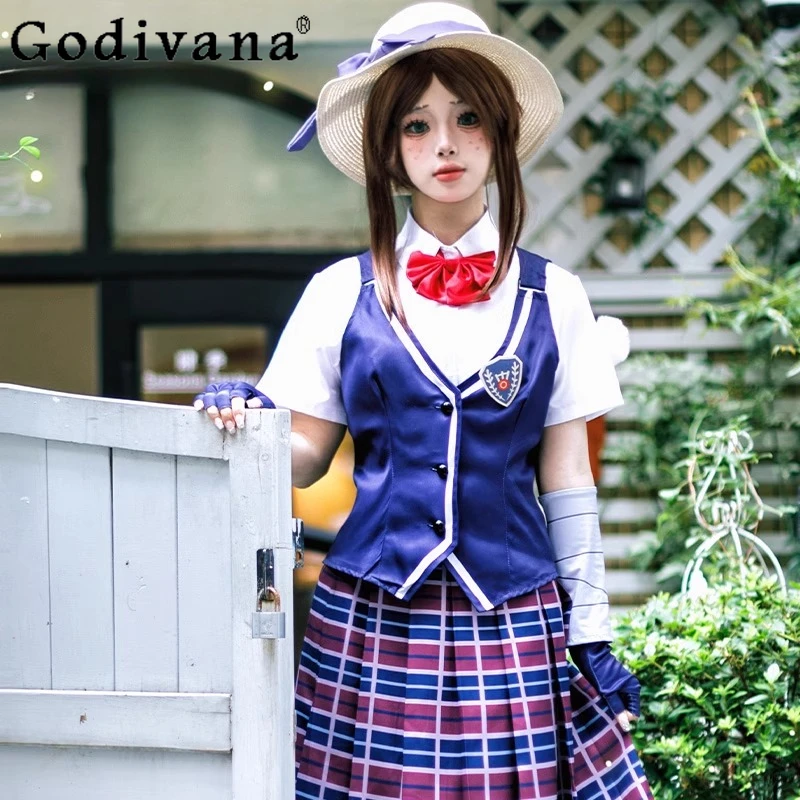 Gioco bidimensionale Moda Set completo Donna Quinta personalità Cos Giardiniere Gonna Abiti Animazione femminile Abiti cosplay