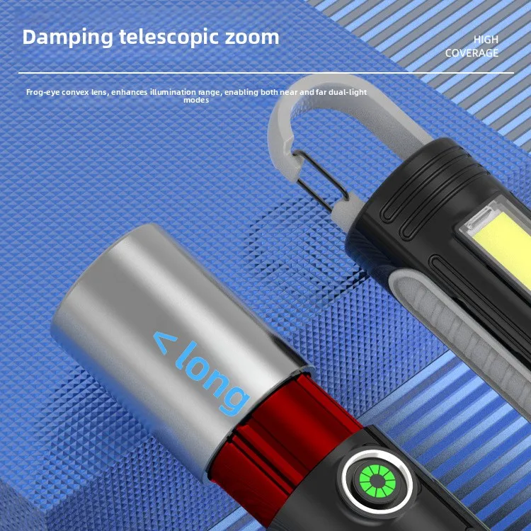 New Strong Light Flashlight Rechargeable Super Bright Long Range Small Portable Multifunction Special Forces LED Outdoor