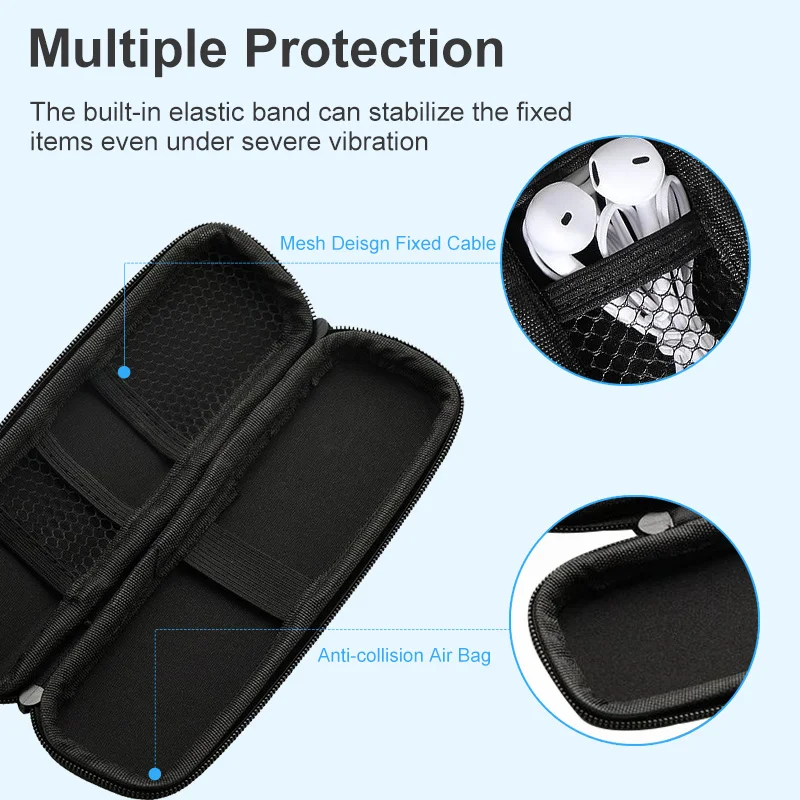 Protective Storage Case Pouch EVA Cover Sleeve for Apple Pencil iPencil 2 Cable Hard Shell Carry Bag Stylus Pen Pouch Accessory