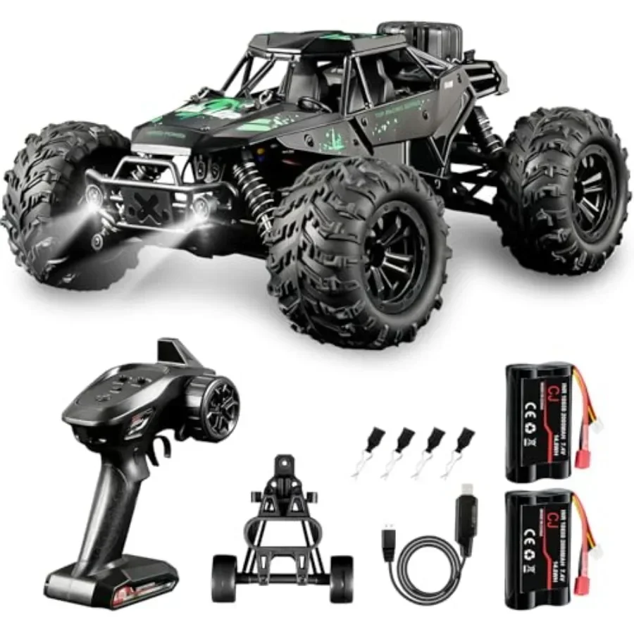 

Off-road RC truck for adults, ABS plastic body in black, 30+ KPH speed, 2.4GHz no-delay remote control, 1:16 scale 4WD high-spe