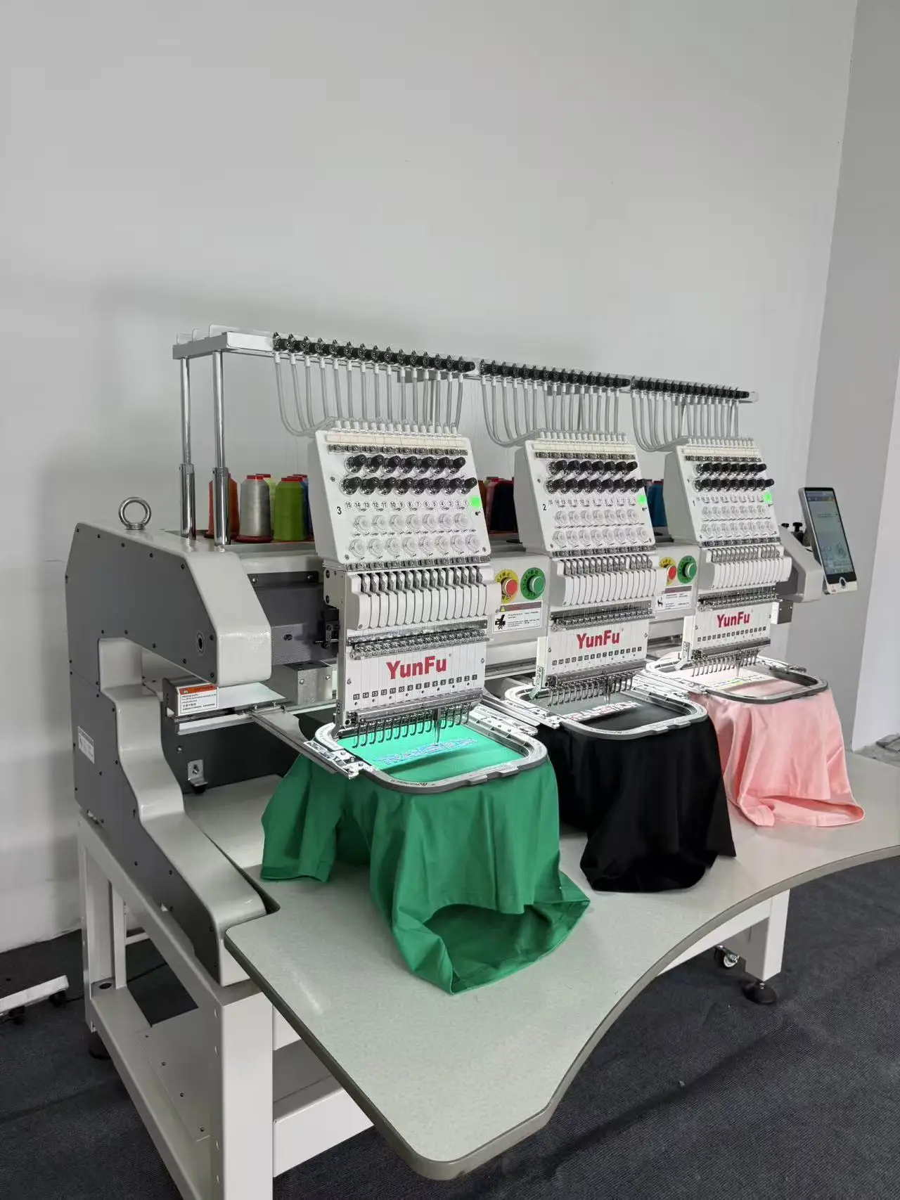 Automatic Flat Embroidery Machine 12 Needles Single Head for Custom Designs and Small Businesses Used-SWF and YUNFU