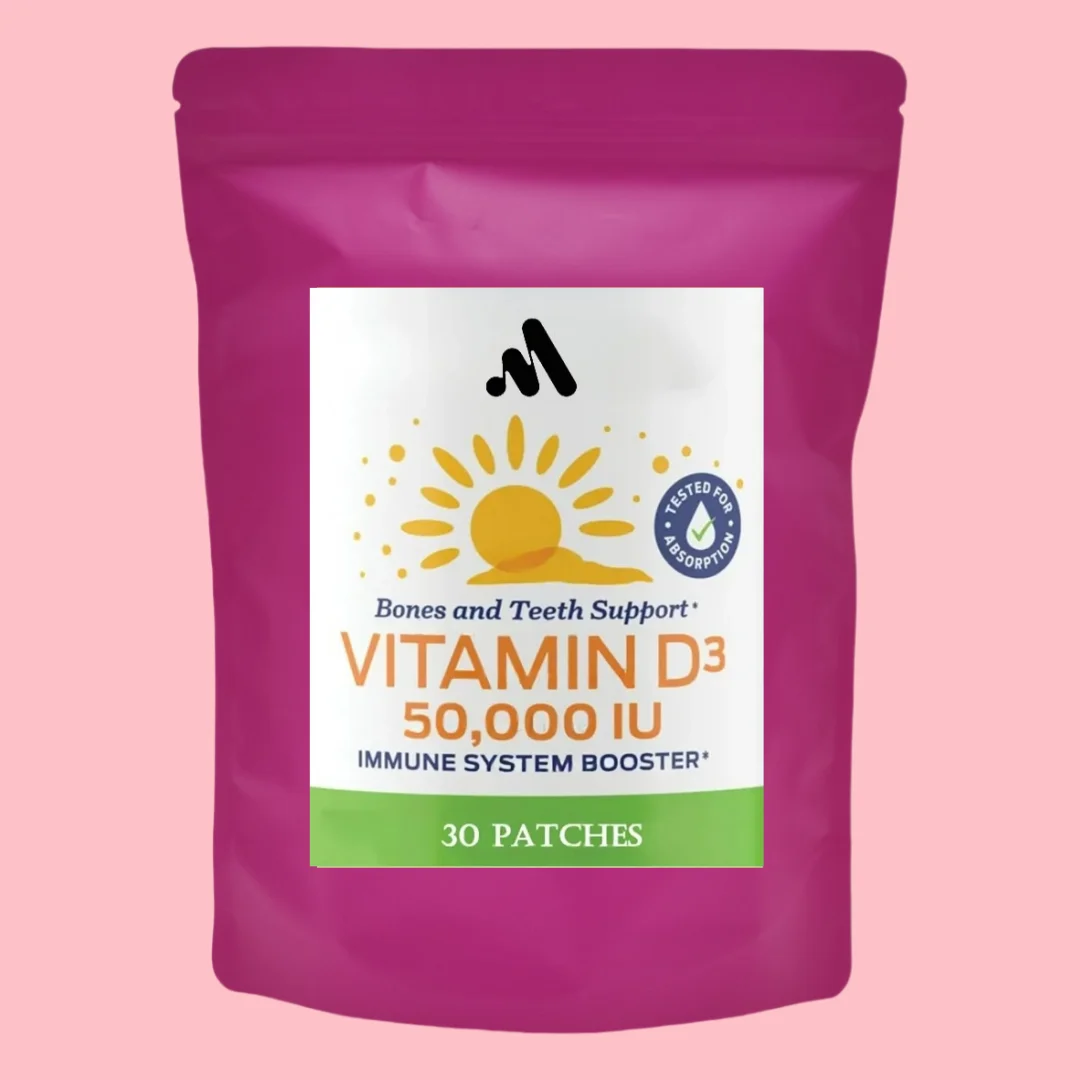 

30 пластырей витамина D3 50000 IU Пластыри с витамином D содержит комплекс витамина D и K Premium