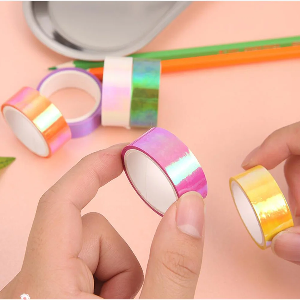 10 قطعة شريط لاصق ملون مجموعة لفات لاصقة مزخرفة لكتب ألبوم القصاصات اليومية مخطط منظم المشاريع الحرفية