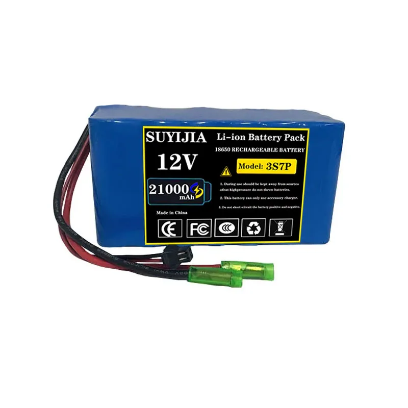 3S7P 12V 21Ah 18650 new built-inBMS large-capacity lithium battery suitable for small power electronic equipment 12.6V1A charger