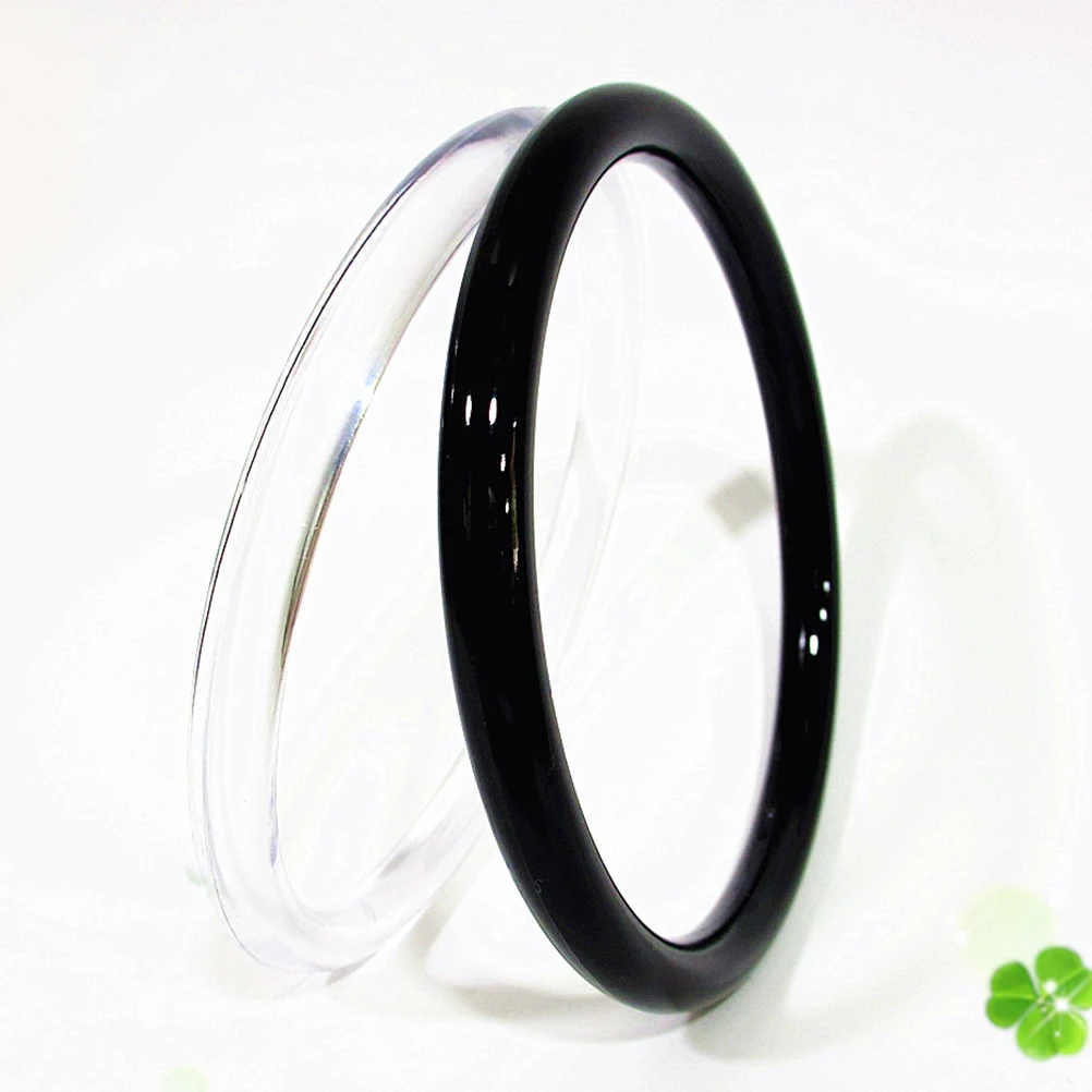 

2Pcs Plastic Round Handles 10Cm Id Black DIY Bag Handle Rings for Handmade Purse Clutch Repair Craft Projects Round Handle
