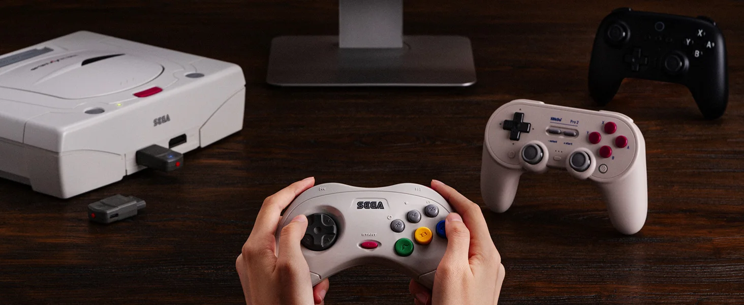 8BitDo Retro-Empfänger-Adapter für Saturn, Windows 11/ 12, kompatibel mit Xbox Series, Xbox One, Switch Pro, PS5, PS4-Controller – Detail 2