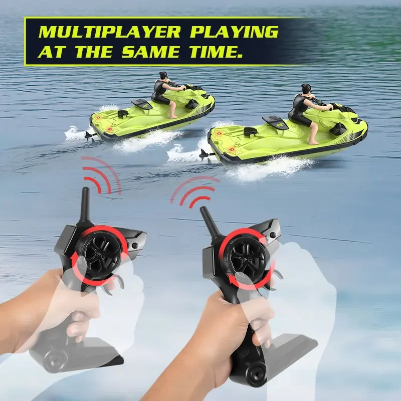 RC Boat High Speed Motorboat Waterproof 2.4G Radio Controlled Boats Racing Ship Electric Speedboat Toys for Adults and Kids