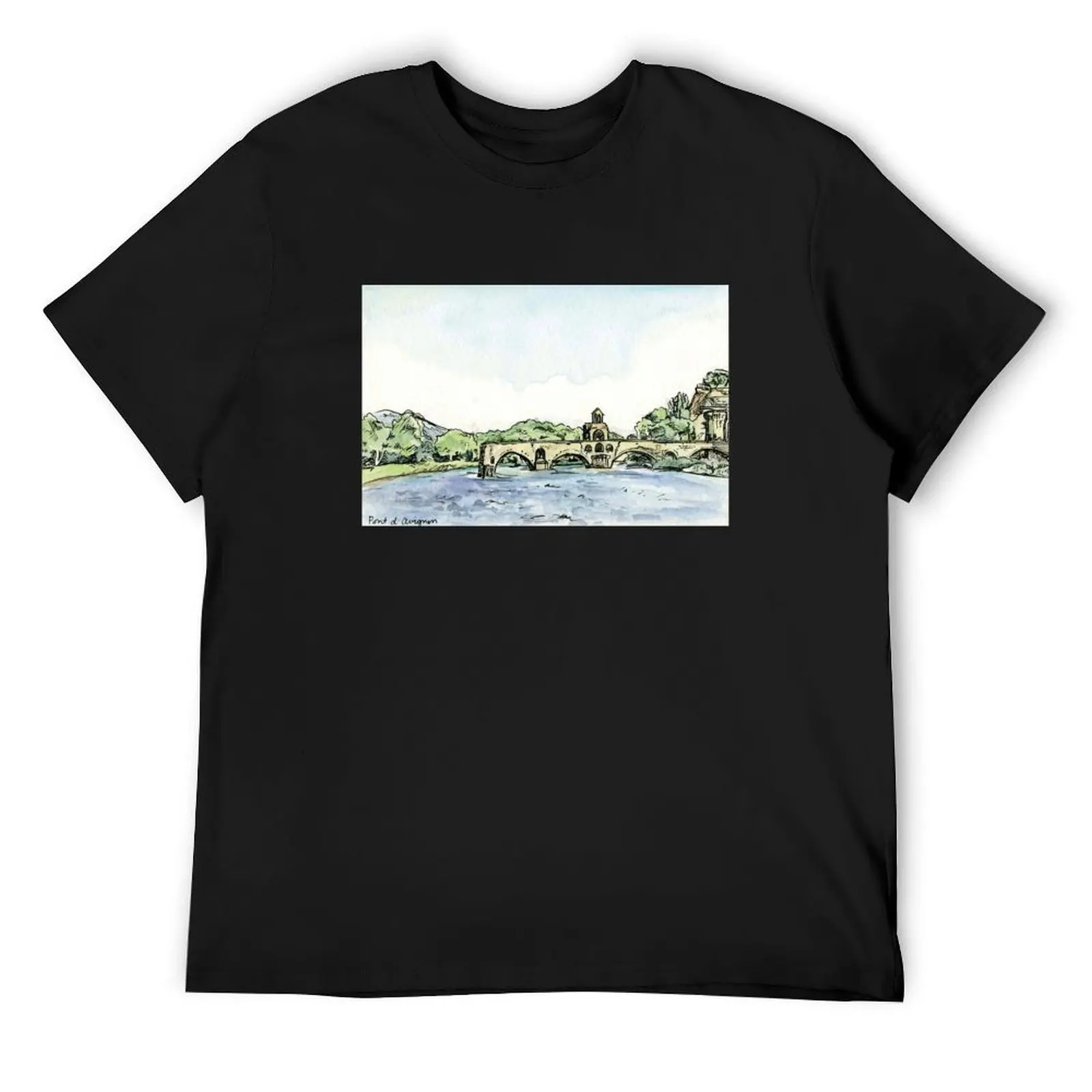 Футболка Avignon Bridge, мужская футболка, хлопковые мужские футболки, рубашка Croswit, мужская мода Футболка Avignon Bridge, мужская футболка, хлопковые мужские футболки, рубашка Croswit, мужская мода