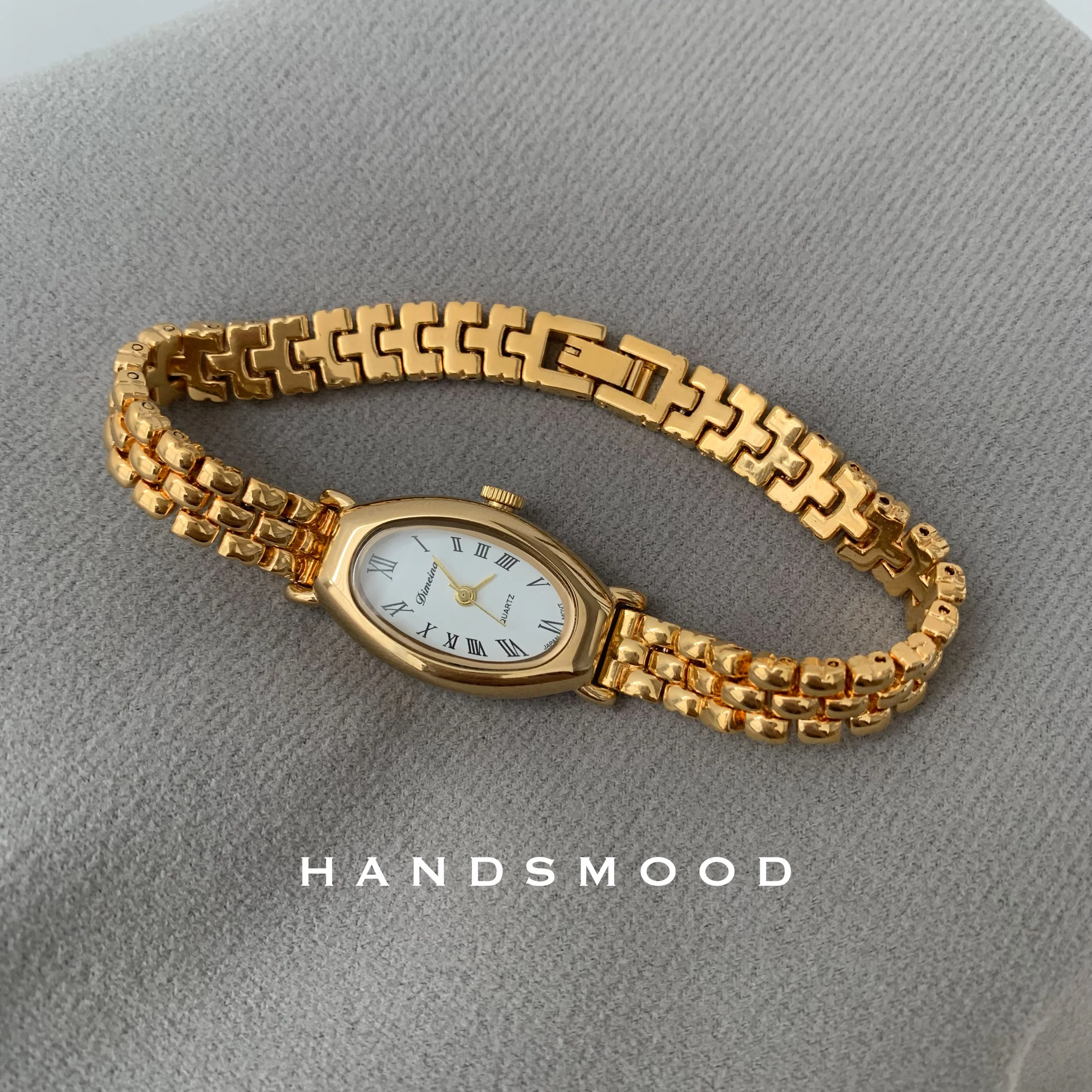 

Vintage-inspired oval minimalist retro small-dial ladies' watch Fashionable luxury ladies' timepiece Original luxury brand