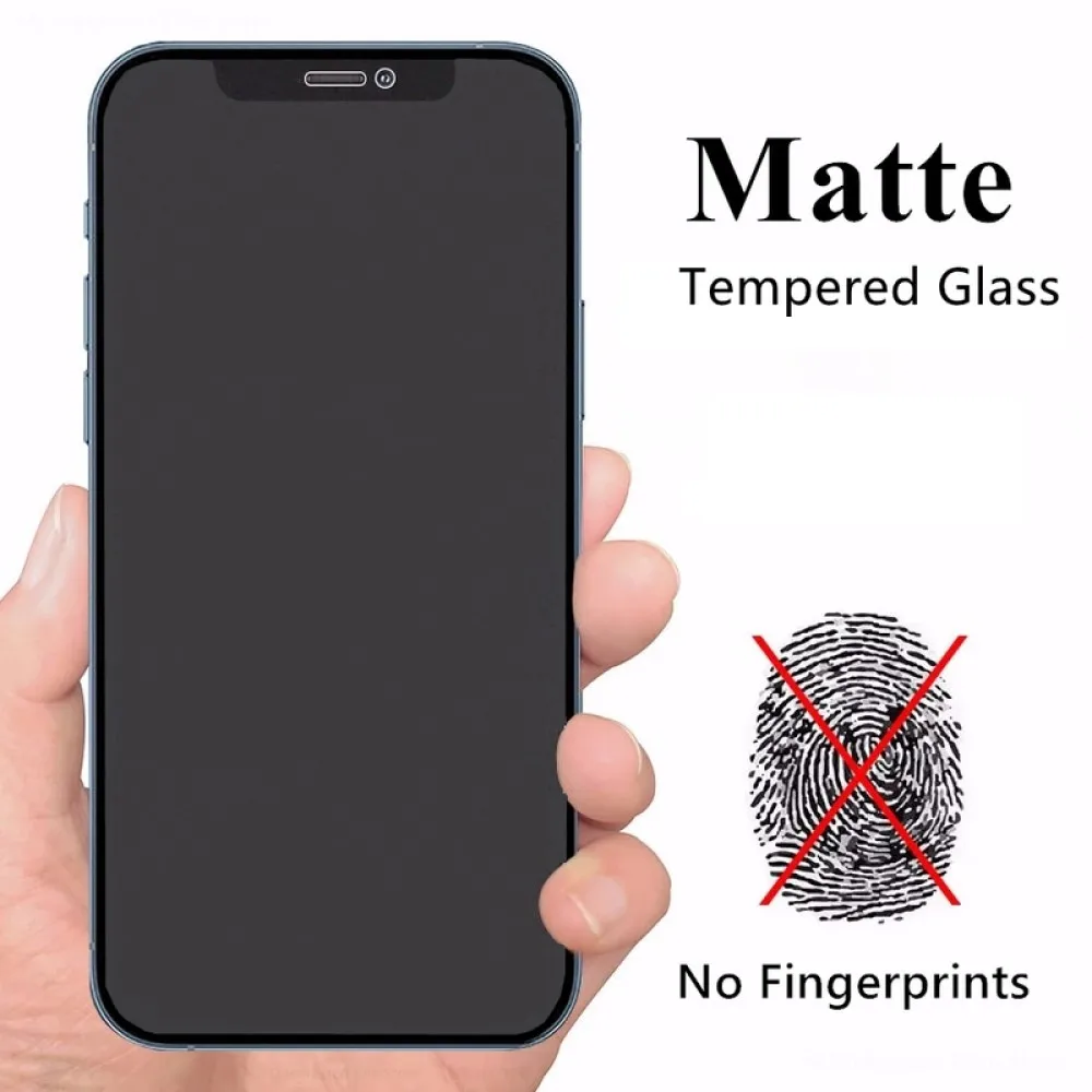 Matte Glass For iPhone 13 12 14 15 11 Pro Max Screen Protector For iPhone 12 13 Mini X XR XS Max 15 14 Plus 7 8 SE 2020 glass