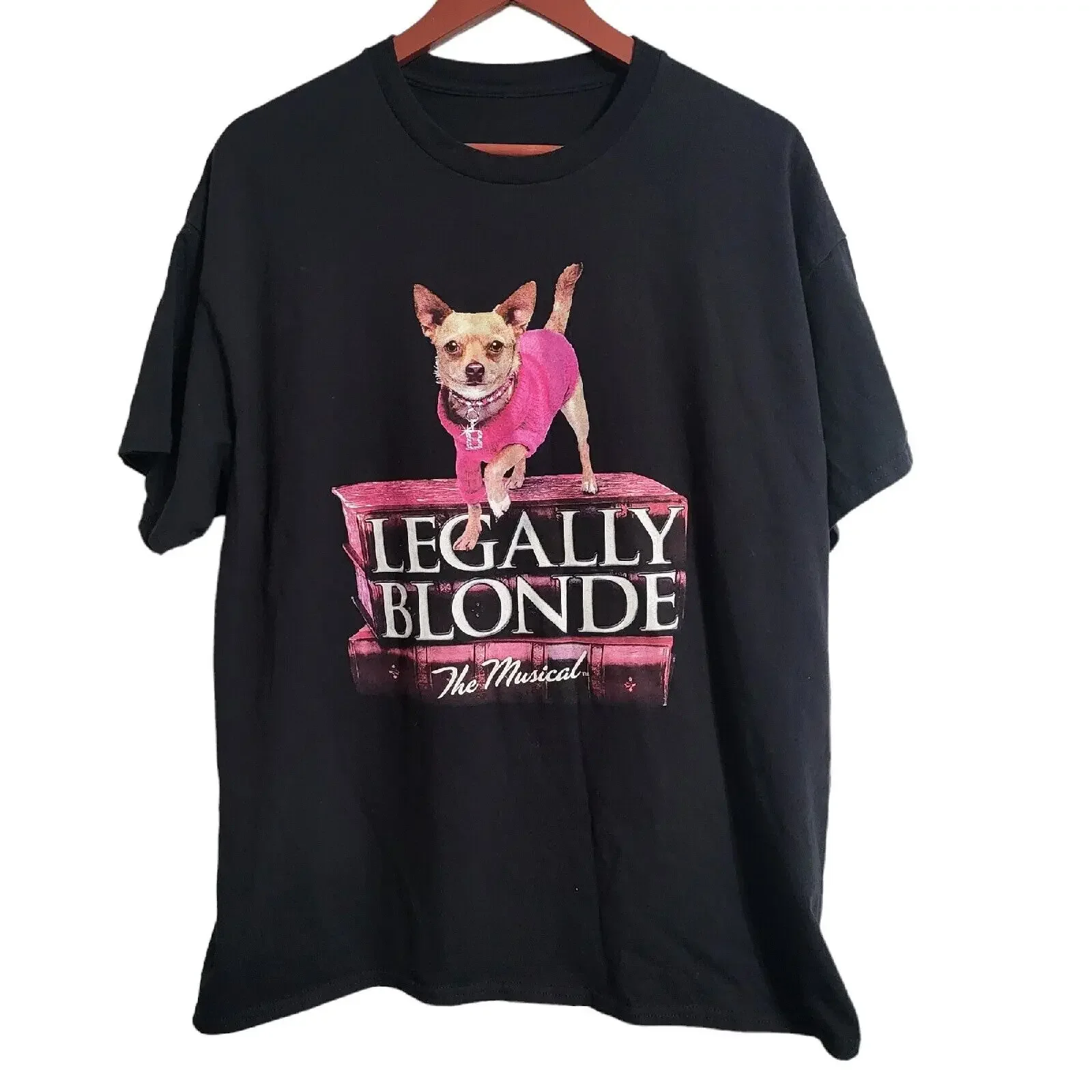 Legally Blonde The Musical Movie Promo T Shirt Large Moonie dog Bruiser Woods az long or short sleeves