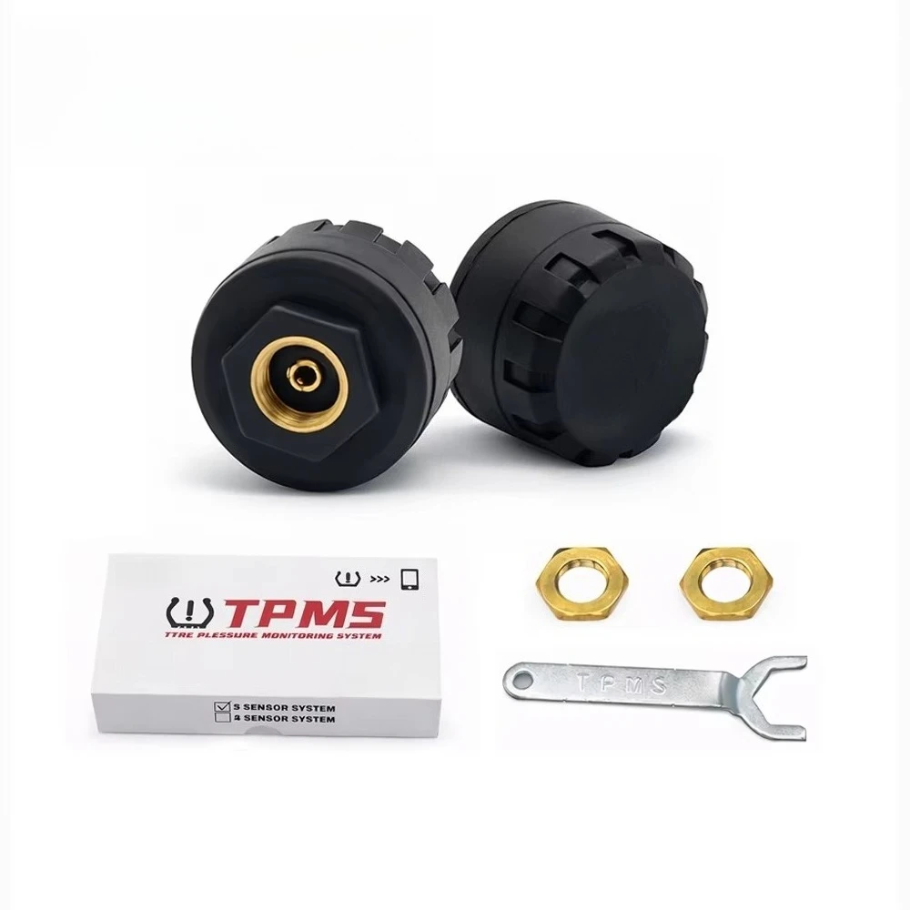 Bluetooth TPMS Tire Pressure Monitoring System External Sensor APP Displays High and Low Pressure Temperature Alarms IP67