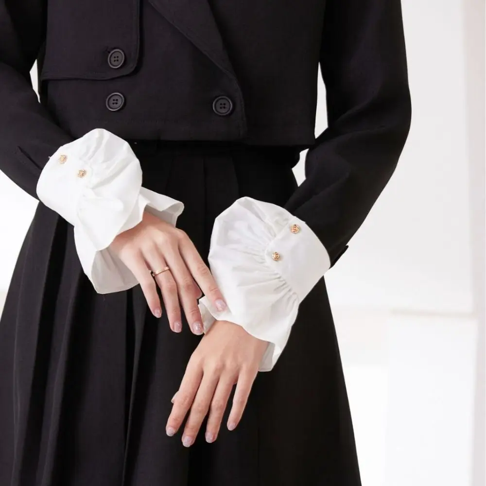 Trend Detachable False Cuffs Sunshade Cuff Extension Fake Flare Sleeves Wrist Cuffs Women Girls