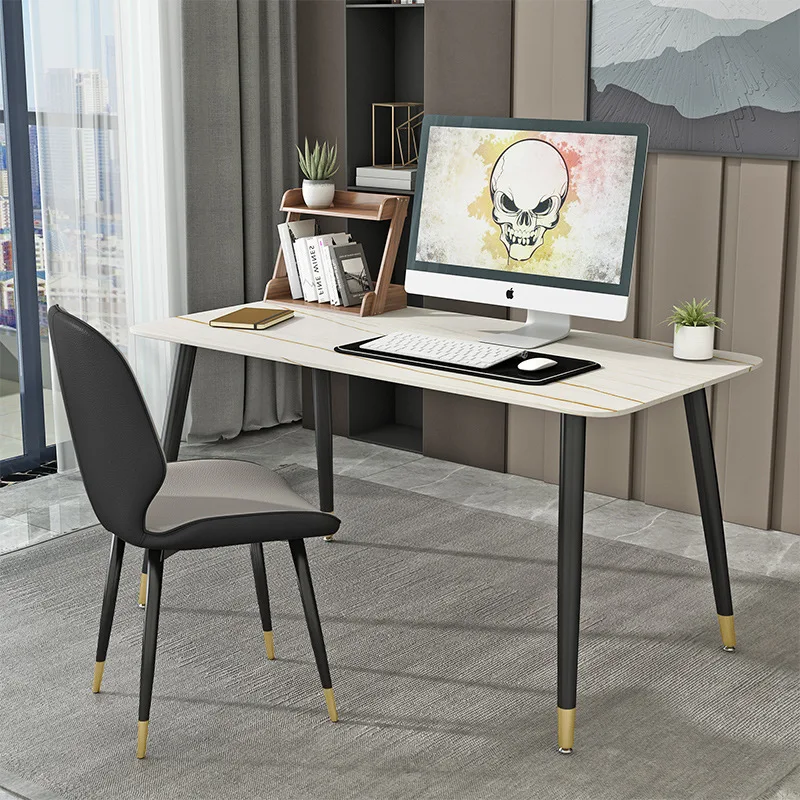 Stylish notebook computer desk, simple writing table, small Nordic student ins rock slab desk, simple modern home