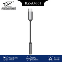 KZ AM01 Type-C to 3.5mm Audio Adapter Line 32bit/384kHz Hi-Fi DAC + IC Amplifier Dual Chip Earphone Audio Cable
