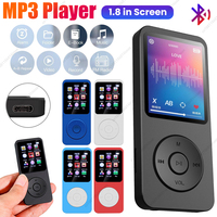 Portable Mini MP3 Player 1.8in HiFi Lossless Music Player Bluetooth M3 Player Built-in Speaker Support FM Radio E-Book Recording