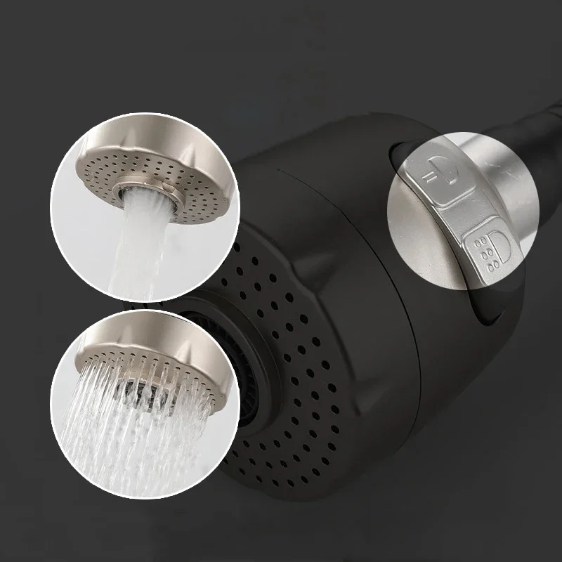 304 صنبور المطبخ الفولاذ المقاوم للصدأ ثقب مزدوج الحائط صنبور حوض خلاط الباردة الساخنة صنبور المطبخ 2 طرق 360 دوران البخاخ الصنابير #3