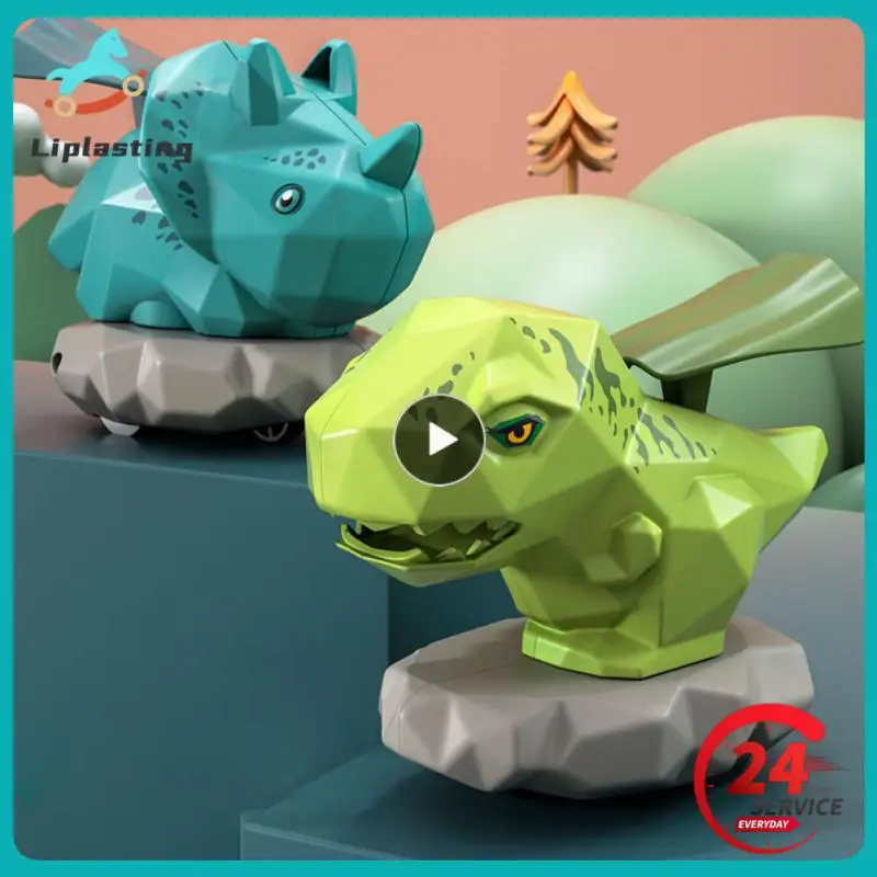 Triceratops Park Cartoon Cute Creative Educational Toy Pressed Toy Anti-collision Birthday Gift Press Dinosaur Car