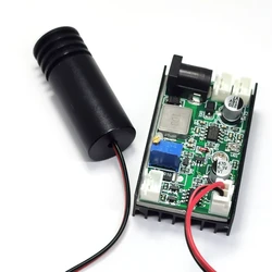 Focusble 405nm 50mw/100mw/200mw Violet Blue Laser Dot Module 12V TTL 18*45mm
