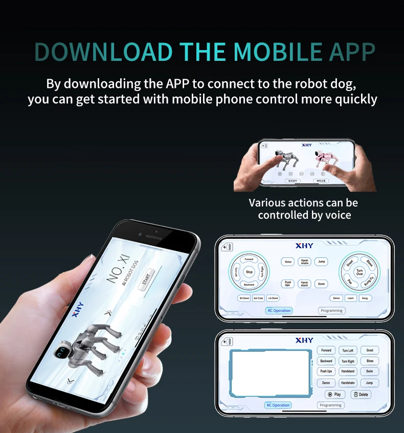 Smart Robot Dog-app 2.4G Afstandsbediening Speelgoed Simulatie Puppy Intelligente mechanische hond met stemdialoog Programmeringspeelgoed