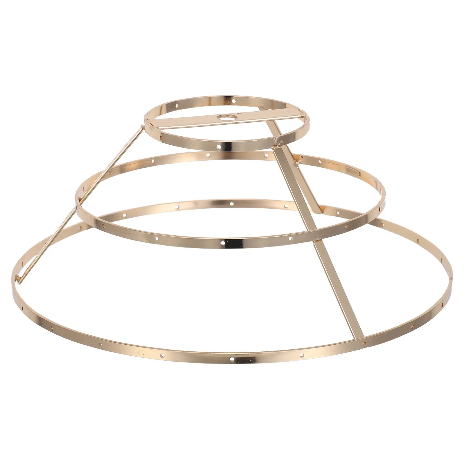 DIY Shell Ceiling Light Frame Metal Drum Lampshade Frame Crystal Pendant Light Holder Brackets for Wedding Bedroom Hallway