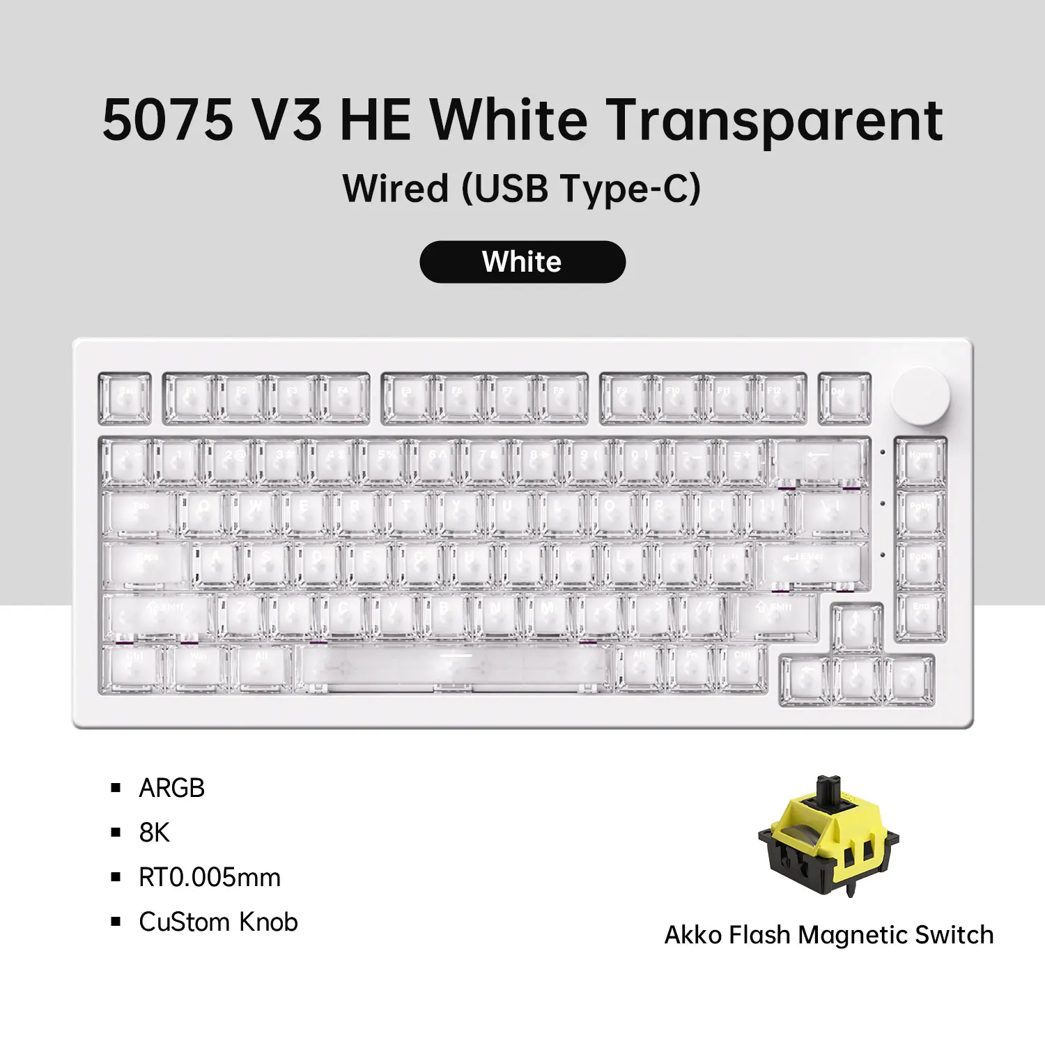 【超高スペック】Akko 5075 V3 HE ラピットトリガーキーボード 5075 V3 HE | Akko Official Global Site