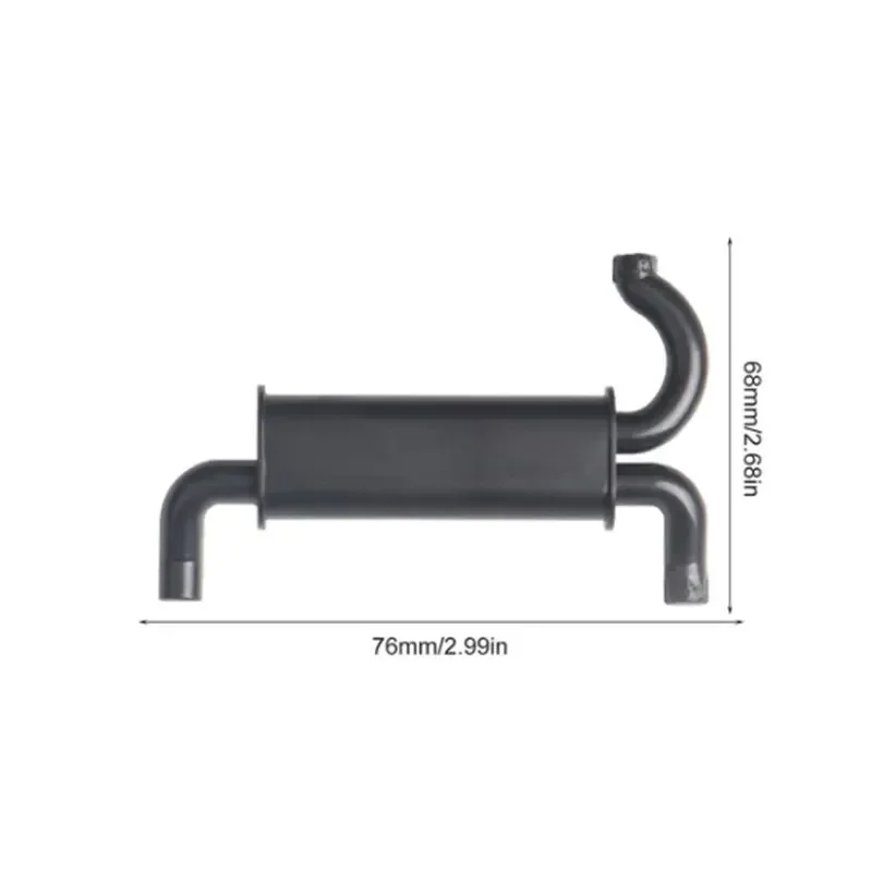 RC Crawler Upgrade: Realistic Metal Exhaust Pipe for 1/10 TRX-4 & SCX10 | Easy-Install Decoration to Enhance Scale Look