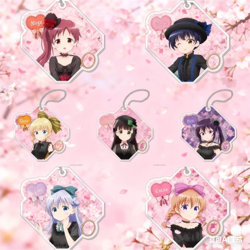 Брелок-с-акриловой-фигуркой-персонажа-Чино-Кафу-—-заказ-кролика-Аниме-периферийные-устройства-llavero-аниме-Оптовая-продажа-с-фабрики