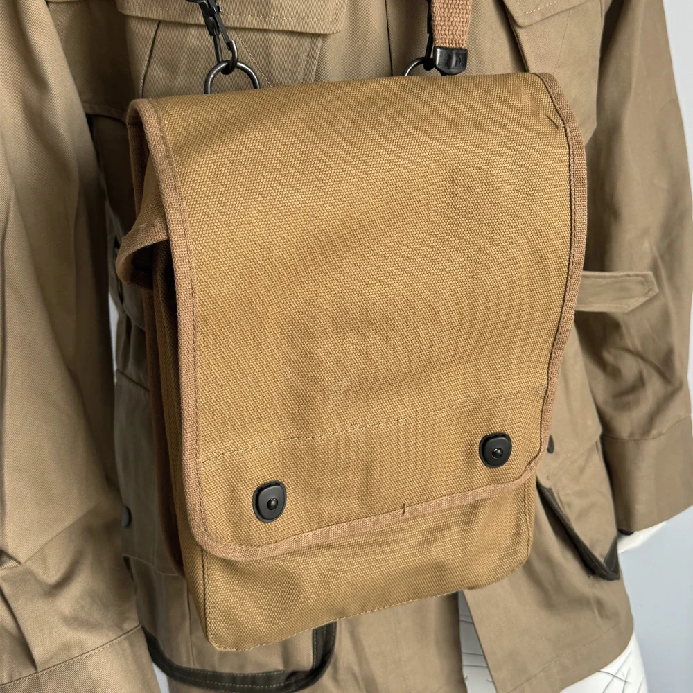 

WW2 US Military Map Bag Khaki Outdoor Hiking Backpack Durable Vintage Style Map Bag
