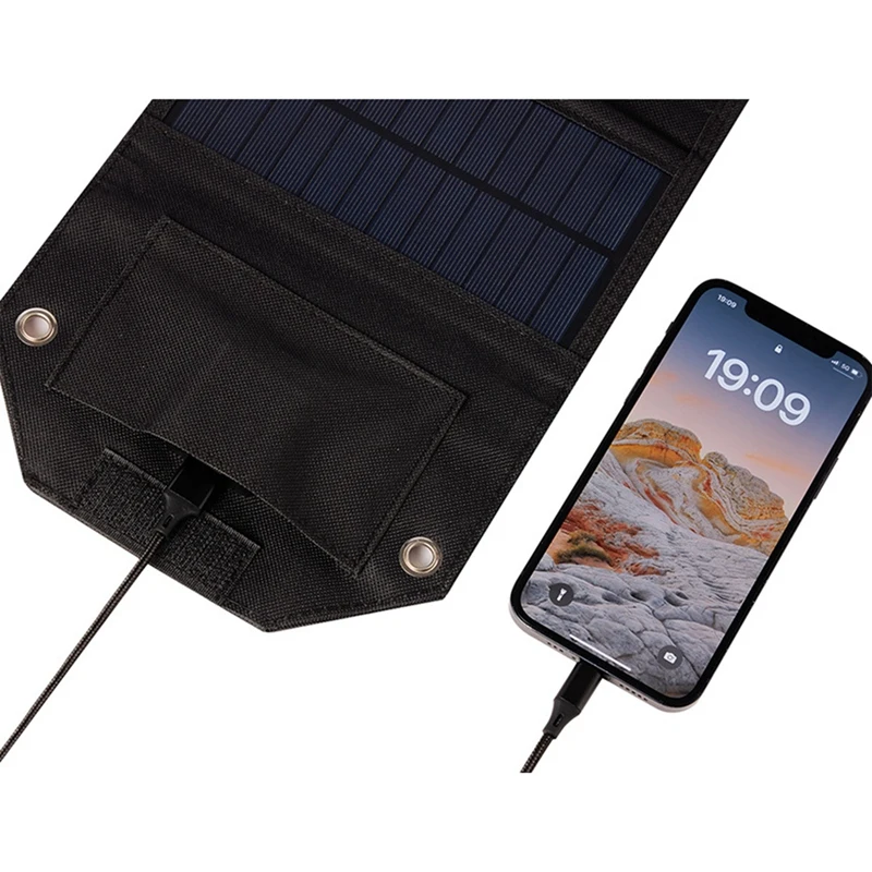 6-Fold 12W Foldable Solar Panel Portable Solar Panels Charger USB 5V DC Power Solar Panel Mobile Power Supply, Fine Workmanship