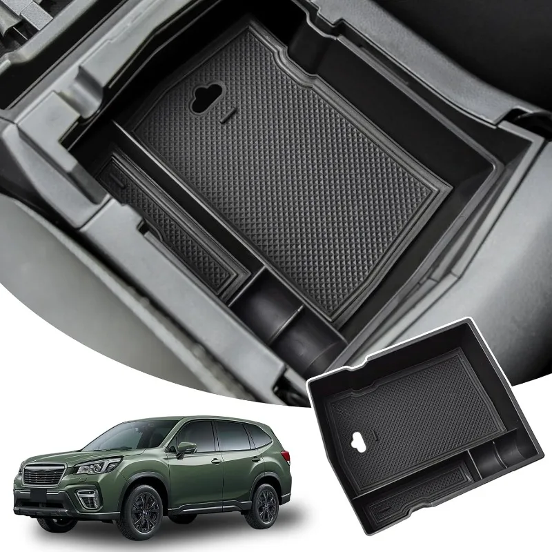 

Center Console Organizer Compatible with Subaru Forester 2019 2020 2021 2022 2023 2024 Accessories, Armrest Box ABS Insert Tray