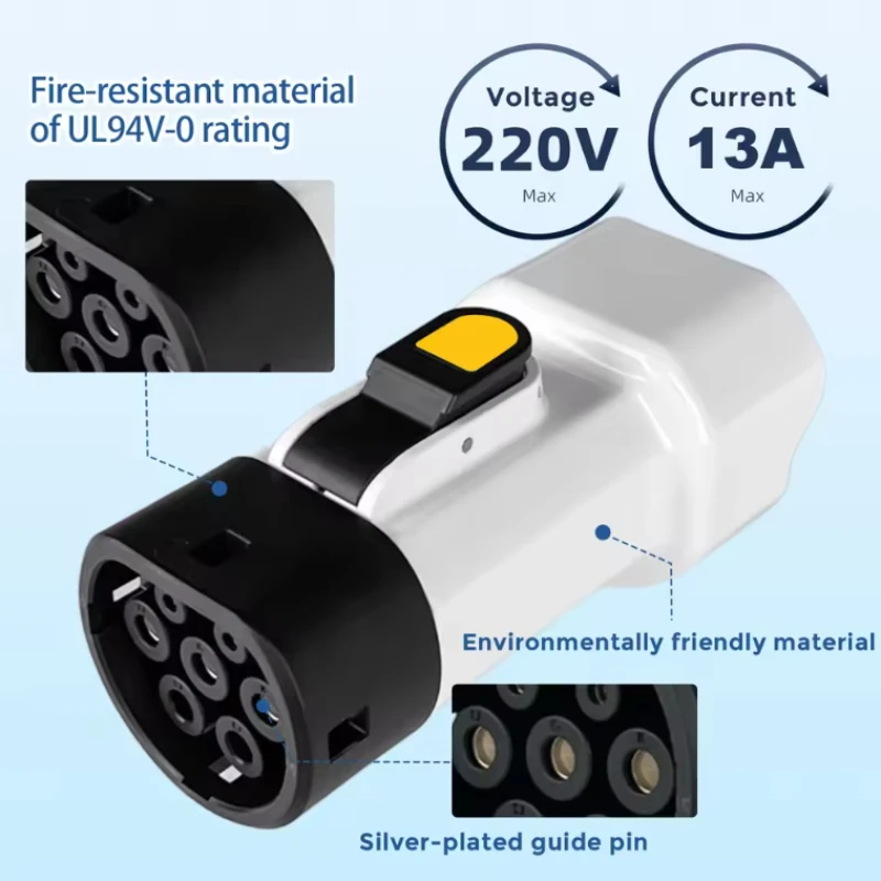 V2L 타입2 방전기 차량 충전 어댑터 방수 휴대용 EV 케이블 영국 소켓 차량 방전용