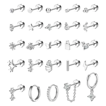 Bobisty 1pc Earrings for Sensitive Ears Surgical Stainless Steel Earrings for Women…