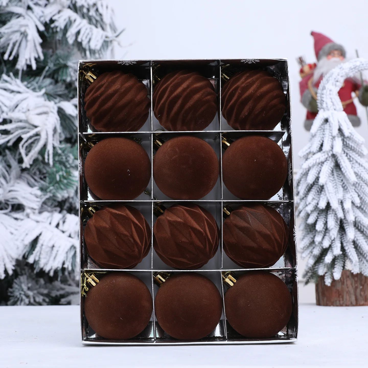 جديد شجرة عيد الميلاد توافدوا الكرة مجموعة (6 سنتيمتر X 12 قطعة) المنزل شجرة عيد الميلاد الحلي مركز تسوق نافذة عرض كرات الزخرفية #3