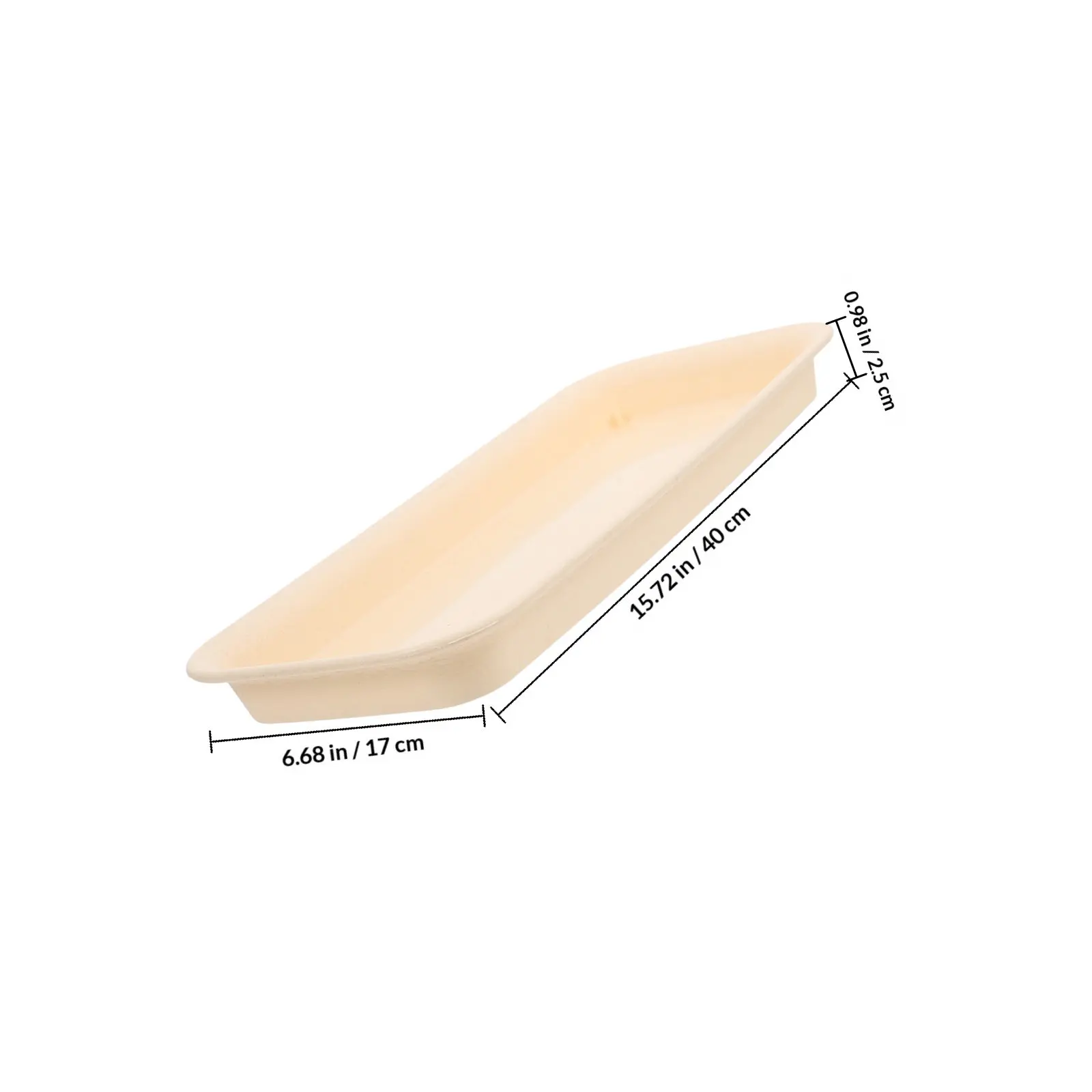 Light Brown Rectangular Plant Tray Resin Planter Saucer for Potted Plants Drip Water Catcher Indoor Outdoor Window Sill Use