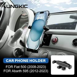 Car Gravity Phone Holder For Fiat 500 2008-2023 Abarth 595 2012-2017 2018 2019 2020 2021 2022 2023 Rotate Bracket Accessories