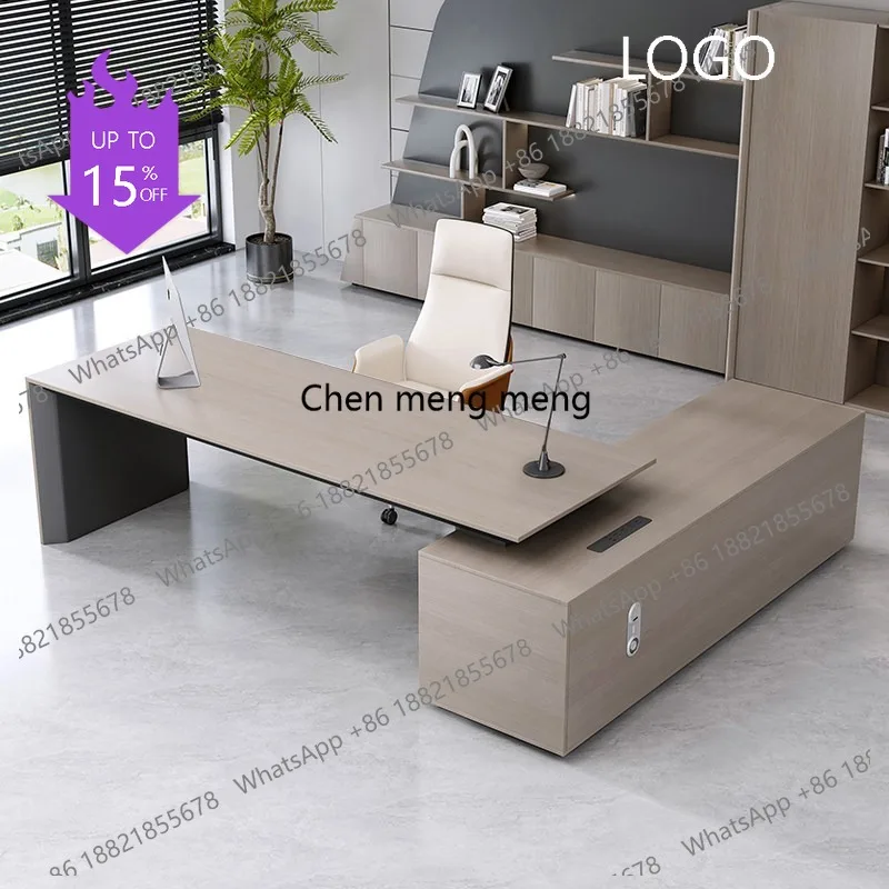 

K178 Boss table, simple modern class desk, high-end office, chairperson, president, office desk and chair combination