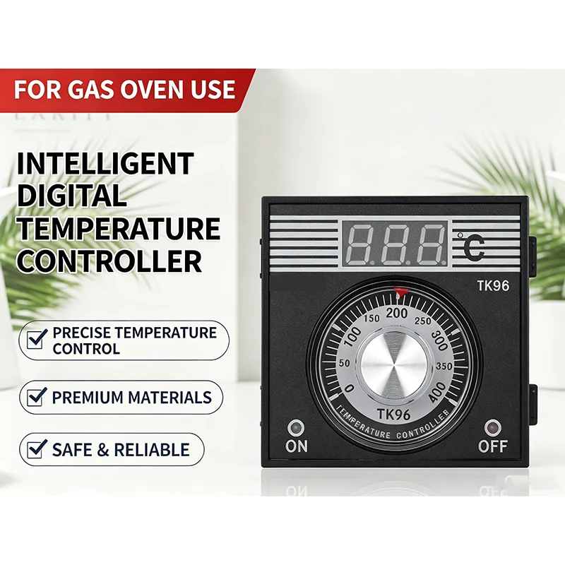 MDK TK96 Gas Oven Temp Controller Digital Thermostat Replacement Meter for Commercial Gas Bake Ovens